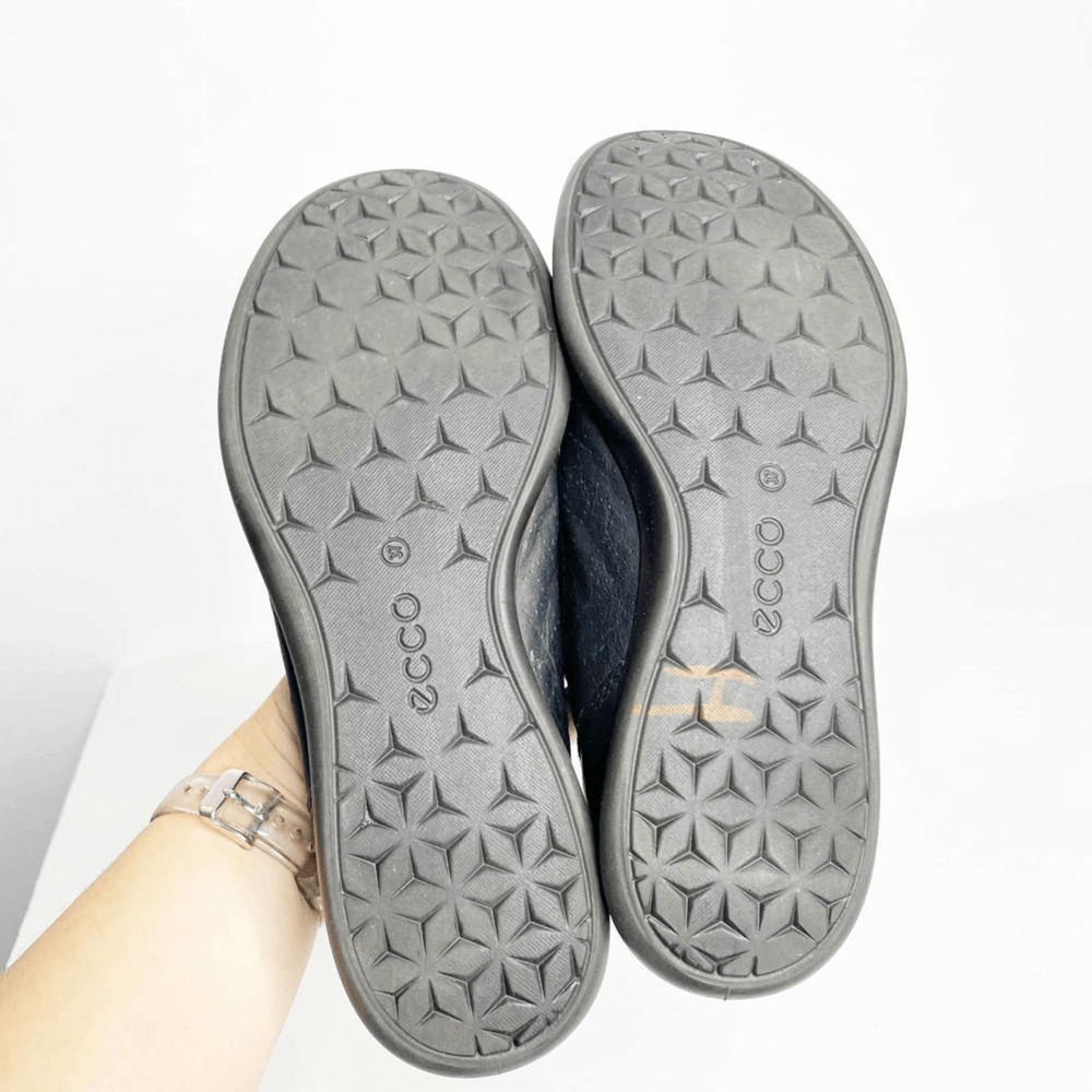 ecco Sense Flat women's black leather comfort lightweight breathable 37 US 6 6.5 - Picture 6 of 6